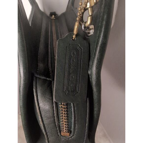 Coach VTG Carousel shoulder top handle bag 9942 Bottle Green leather US - Picture 7 of 15